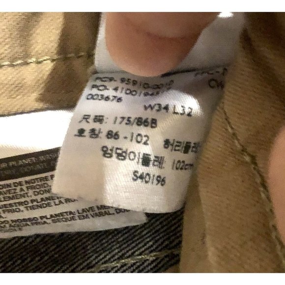 Levis 511 Mens Jeans Size 34x32 Dark Wash Straight Leg Denim Pants VGC! - Picture 12 of 12